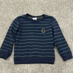 Tommy Bahama Blue and Green Striped Sweatshirt